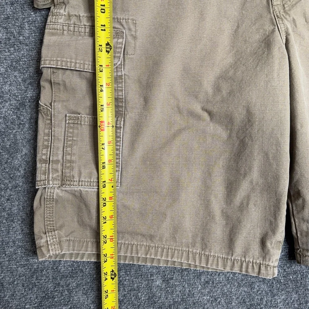 Wrangler Riggs Mens Cargo Shorts 42 Workwear Ranger Khaki Tan Ripstop Carpenter